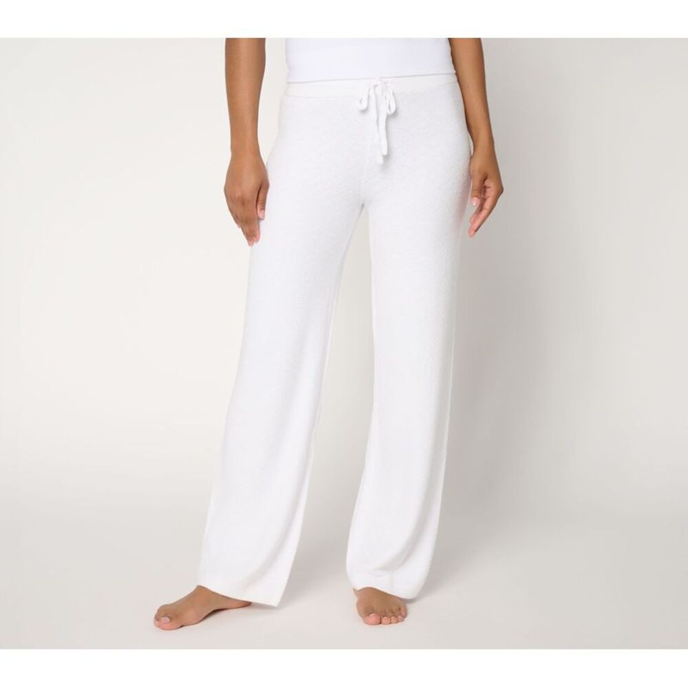 Barefoot Dreams Women's Petite Pants PS CozyChic Ultra Lite Diamond White